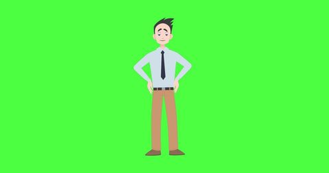 Animated Caucasian Man Gesturing on Green Screen - Download Free Stock Images Pikwizard.com