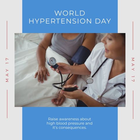 doctor checking blood pressure on world hypertension day - Download Free Stock Templates Pikwizard.com