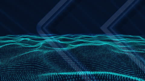 Futuristic Digital Data Network with Flowing Mesh
