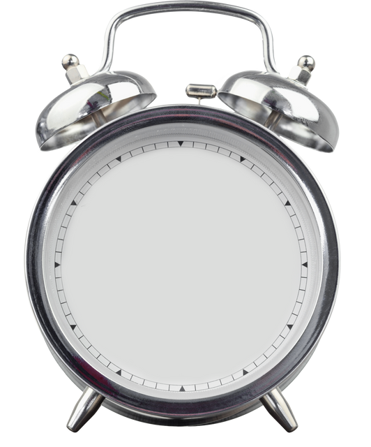 Silver Alarm Clock without Numbers and Hands on Transparent Background - Download Free Stock Videos Pikwizard.com