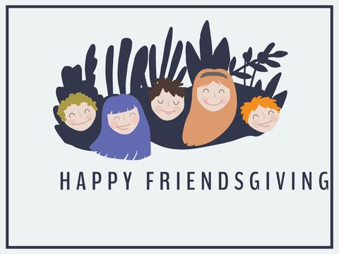 cheerful cartoon faces for happy friendsgiving celebration - Download Free Stock Templates Pikwizard.com