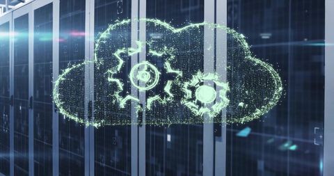 Digital Cloud Computing and Data Processing Concept with Gears - Download Free Stock Images Pikwizard.com