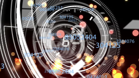 Digital Countdown with Futuristic Holographic Display