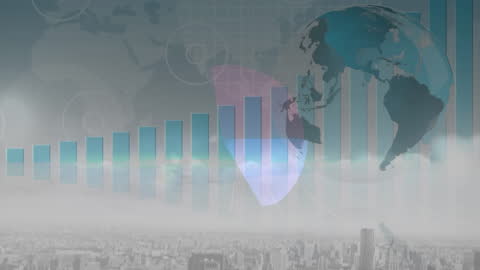 Global Finance and Technology Concept with Animated Charts