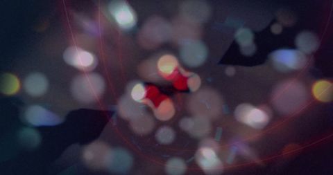 Colorful bokeh light effects in dark artistic abstract design