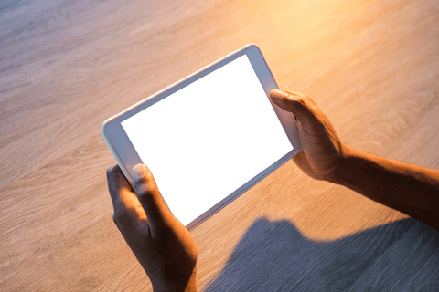Transparent Screen Tablet in Hand, Office Meeting Concept - Download Free Stock Videos Pikwizard.com