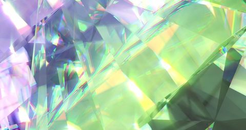 Illuminating Crystals Reflecting Neon Colors