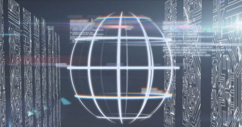 Digital Global Network with Data Streams - Download Free Stock Images Pikwizard.com