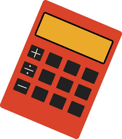 red calculator icon with transparent background in vector style - Download Free Stock Videos Pikwizard.com