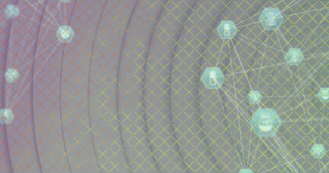 Digital Global Network Concept with Glowing Nodes and Connections