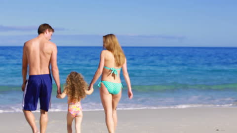 Family Enjoying a Beach Day Together