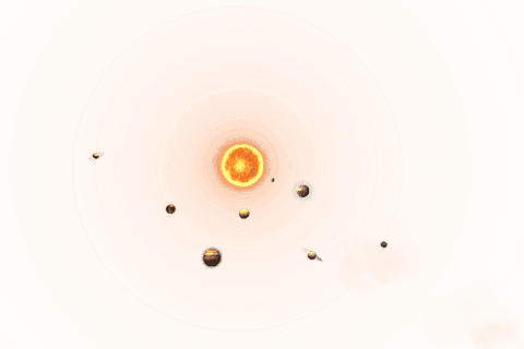 transparent solar system model with glowing sun and planets - Download Free Stock Videos Pikwizard.com