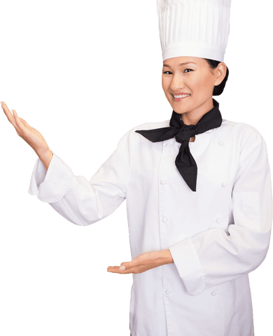 smiling female chef in uniform on transparent background - Download Free Stock Videos Pikwizard.com