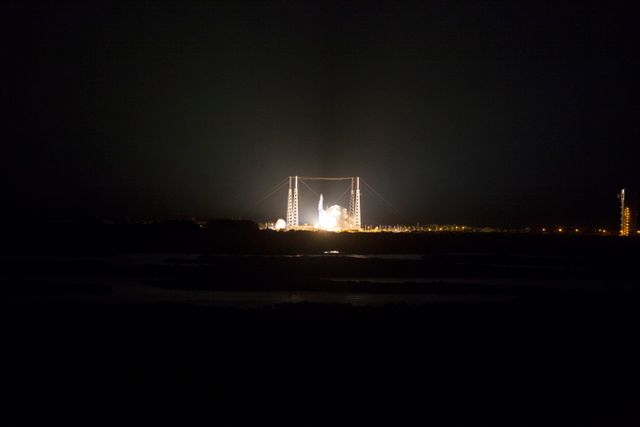 Nighttime Rocket Launch at Cape Canaveral with Atlas V Rocket - Download Free Stock Images Pikwizard.com