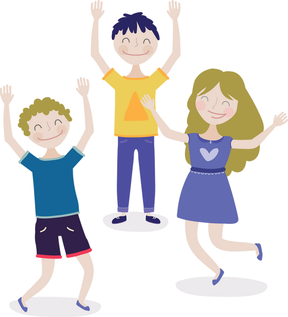 Transparent Illustration of Happy Children Dancing Together with Joyful Expressions - Download Free Stock Videos Pikwizard.com