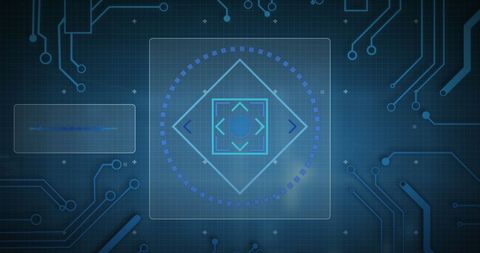 Futuristic Data Interface with Geometric Patterns and Circuits - Download Free Stock Images Pikwizard.com