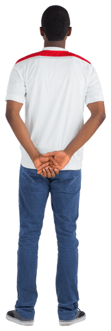 transparent football fan standing with hands behind back - Download Free Stock Videos Pikwizard.com