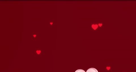 Floating Pink Hearts on Red Valentine's Background - Download Free Stock Images Pikwizard.com