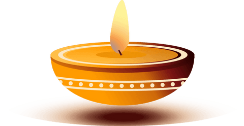 festive decorative clay oil lamp with glowing flame transparent background - Download Free Stock Videos Pikwizard.com