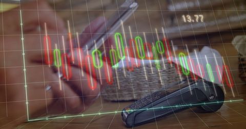 contactless mobile payment with financial analytics overlay - Download Free Stock Images Pikwizard.com