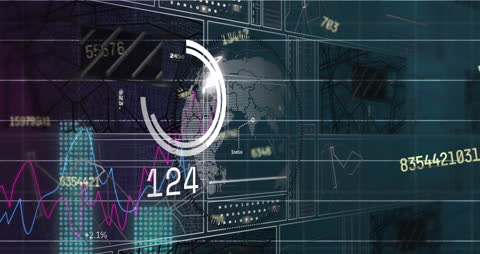Abstract Animation of Financial Data Processing Over Globe
