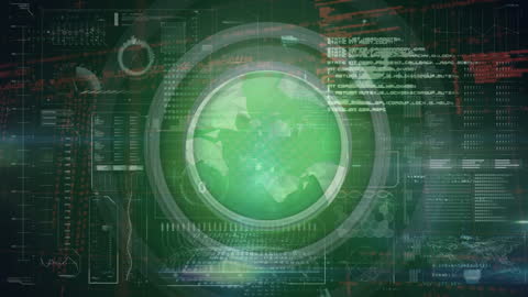 Futuristic Global Data Analysis Interface Animation