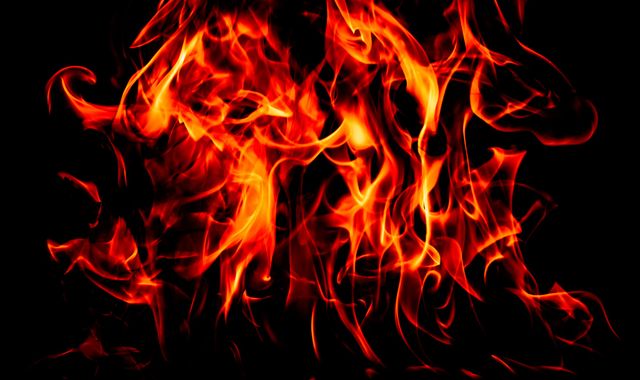 Red Hot Fiery Flames on Black Background - Download Free Stock Photos Pikwizard.com