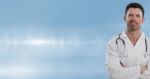Confident Doctor with Stethoscope in Medical Setting - Download Free Stock Images Pikwizard.com