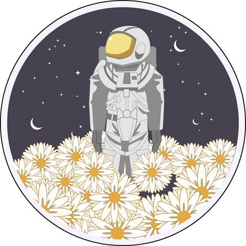 astronaut wandering amid starry daisy patch transparent - Download Free Stock Videos Pikwizard.com