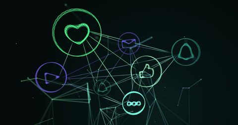 Futuristic Network Interface with Digital Shape Animation - Download Free Stock Images Pikwizard.com