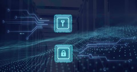 Digital Keypad and Circuit Board Representing Cybersecurity and Data Processing - Download Free Stock Images Pikwizard.com