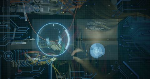Digital Transformation with Data Processing Graphics Enhanced - Download Free Stock Images Pikwizard.com