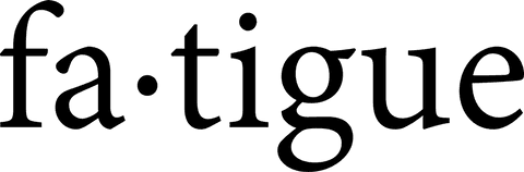 Fatigue text on transparent background for health concepts