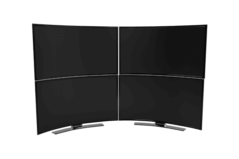 transparent quad split screen tv set for entertainment - Download Free Stock Videos Pikwizard.com