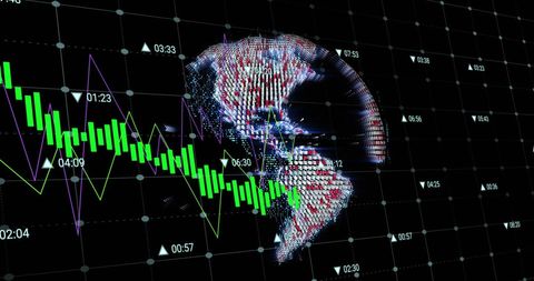 Global Financial Data and Chart with Digital World Map - Download Free Stock Images Pikwizard.com