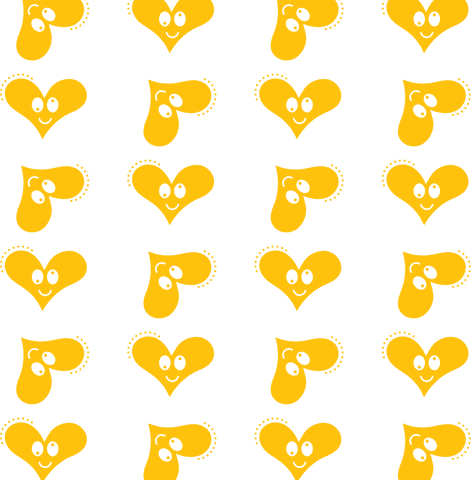 Smiling Yellow Heart Pattern on Transparent Background - Download Free Stock Videos Pikwizard.com