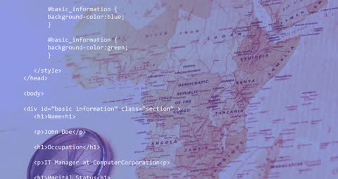 Abstract Data Processing Over World Map Visualization