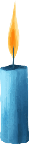 glowing blue wax candle with flame on transparent background - Download Free Stock Videos Pikwizard.com