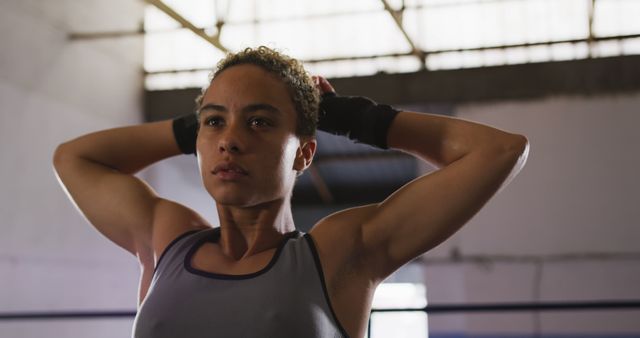 Focused Female Boxer Training in Gym - Download Free Stock Images Pikwizard.com