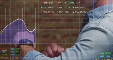businessman analyzing financial data and smartwatch interface - Download Free Stock Images Pikwizard.com
