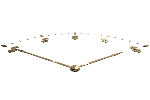 Transparent Clock Hands Replacing Numbers with Dollar Signs - Download Free Stock Videos Pikwizard.com