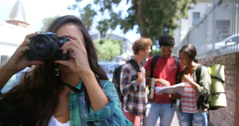 Young Photographer Capturing Student Life at College Campus - Download Free Stock Images Pikwizard.com