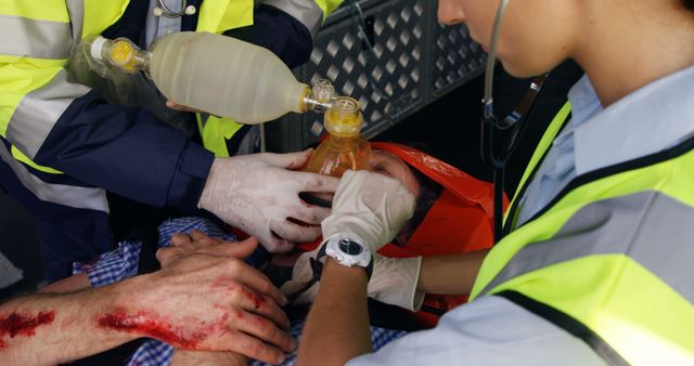 Emergency Medical Response Professionals Assisting Injured Person - Download Free Stock Images Pikwizard.com