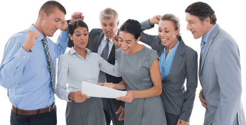 cheerful business team celebrating transparent success at office - Download Free Stock Videos Pikwizard.com