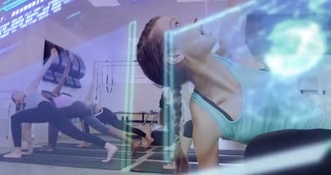 Intensity in Motion: Guided Yoga with Digital Interactive Enhancement