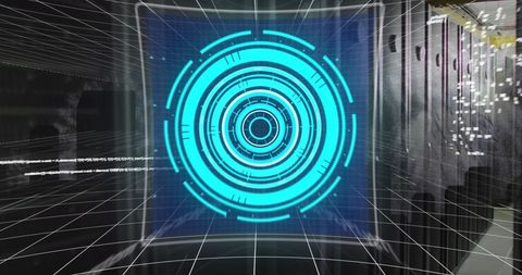 Futuristic Interface Overlays in Data Server Room - Download Free Stock Images Pikwizard.com