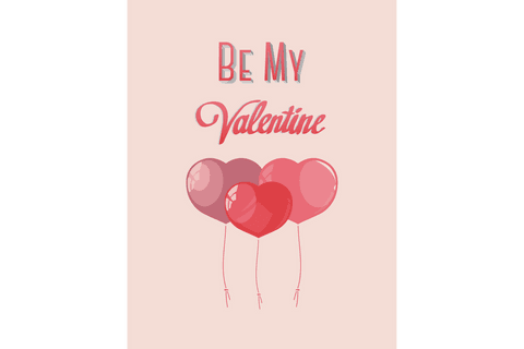 Romantic Valentine's Day Card with Heart Balloons Transparent - Download Free Stock Videos Pikwizard.com