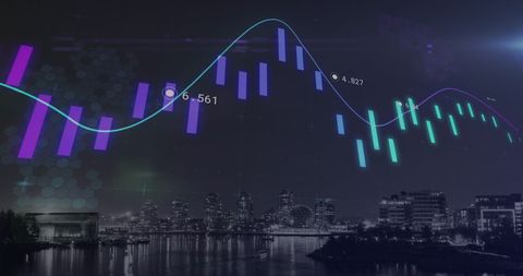 Futuristic Financial Data Over Modern City Skyline - Download Free Stock Images Pikwizard.com