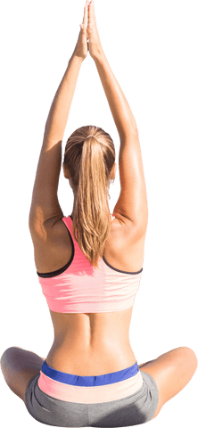 Transparent Yoga Practice with Woman in Pink Sportswear - Download Free Stock Videos Pikwizard.com