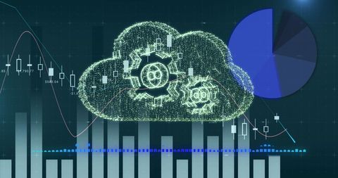 Financial Data Processing in Digital Cloud Environment - Download Free Stock Images Pikwizard.com